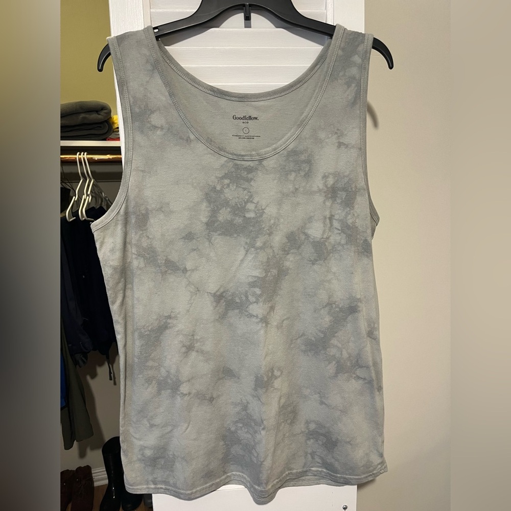 Goodfellow & Co Men's Gray Tie-Dye Tank Top